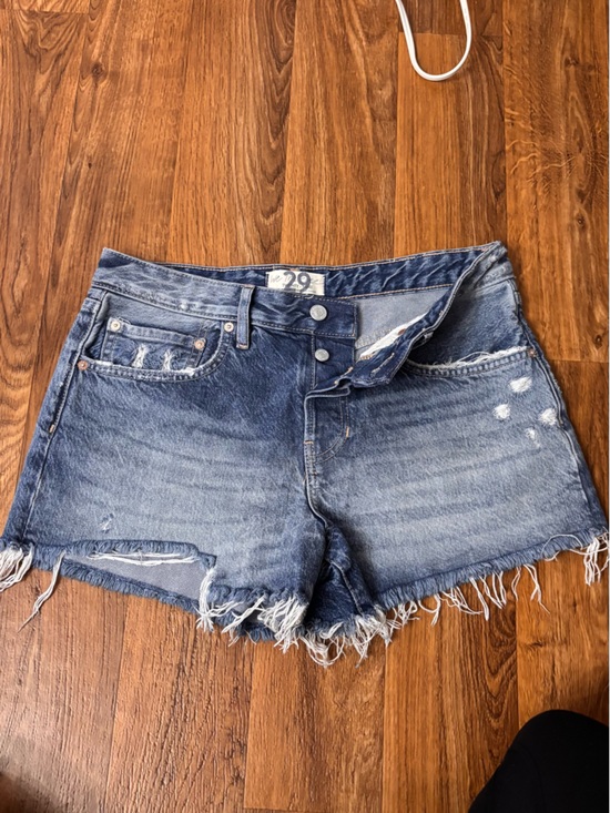 Free People Pants - Free People Distressed Blue Denim Jean Shorts